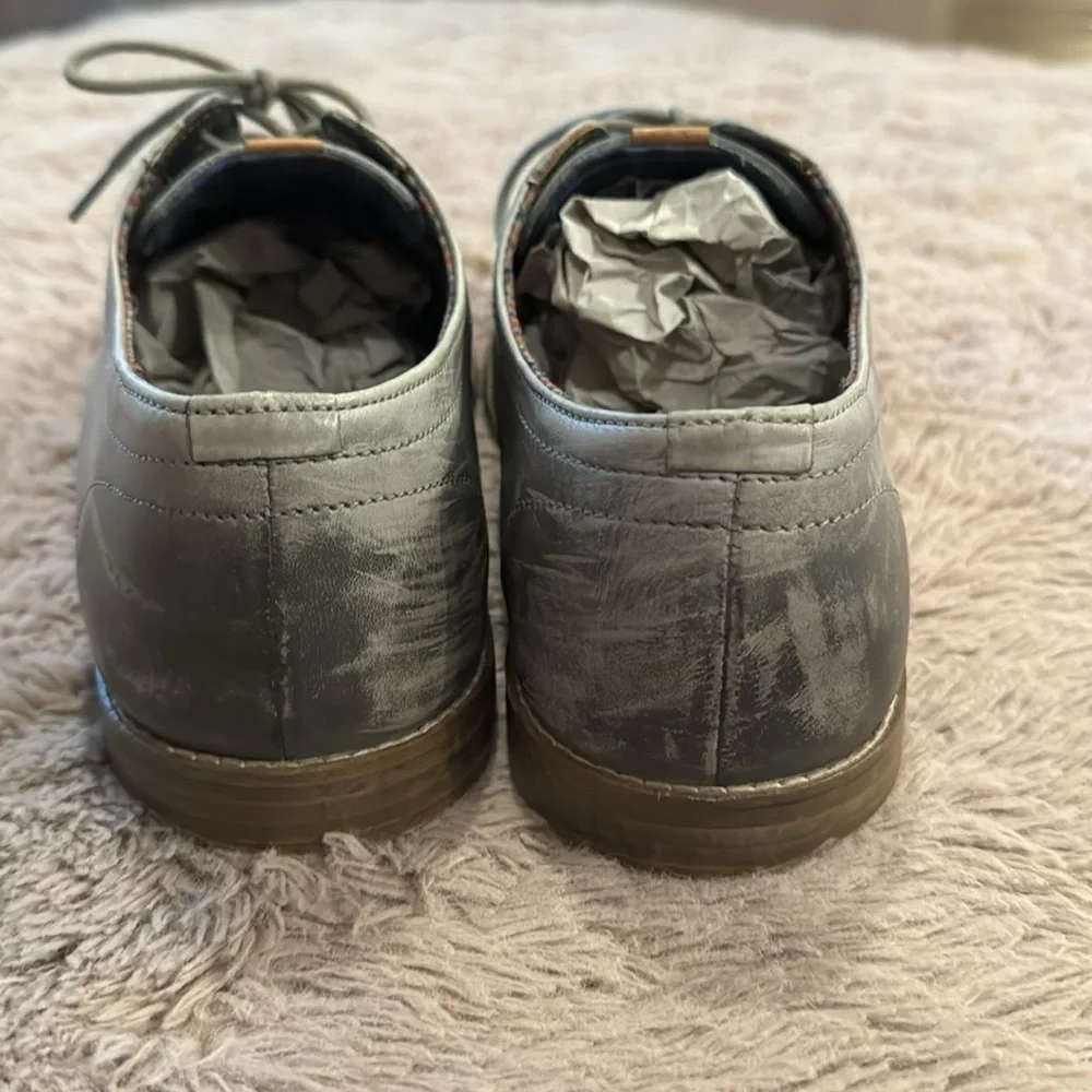 Ben Sherman grey distressed men’s dress shoes lace up size 10.5​ - Picture 4 of 9